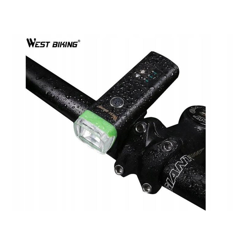 350 lm USB bike light - front lamp with twilight sensor - set with remote control