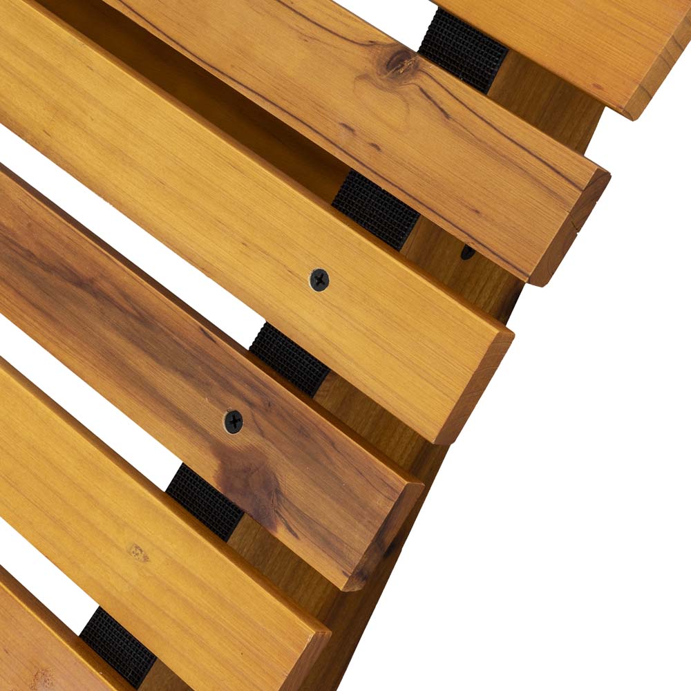 Wooden rocking lounger for the sauna