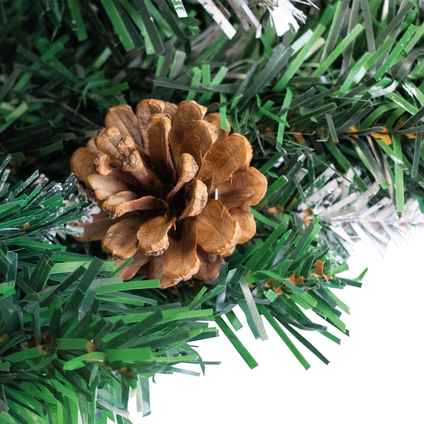 Very large artificial Christmas tree 220cm, very dense + pine cones