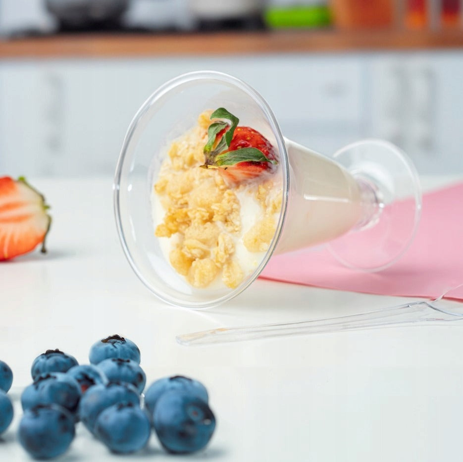 Dessert cups on a stem 90ml for reusable snacks 12 pcs.