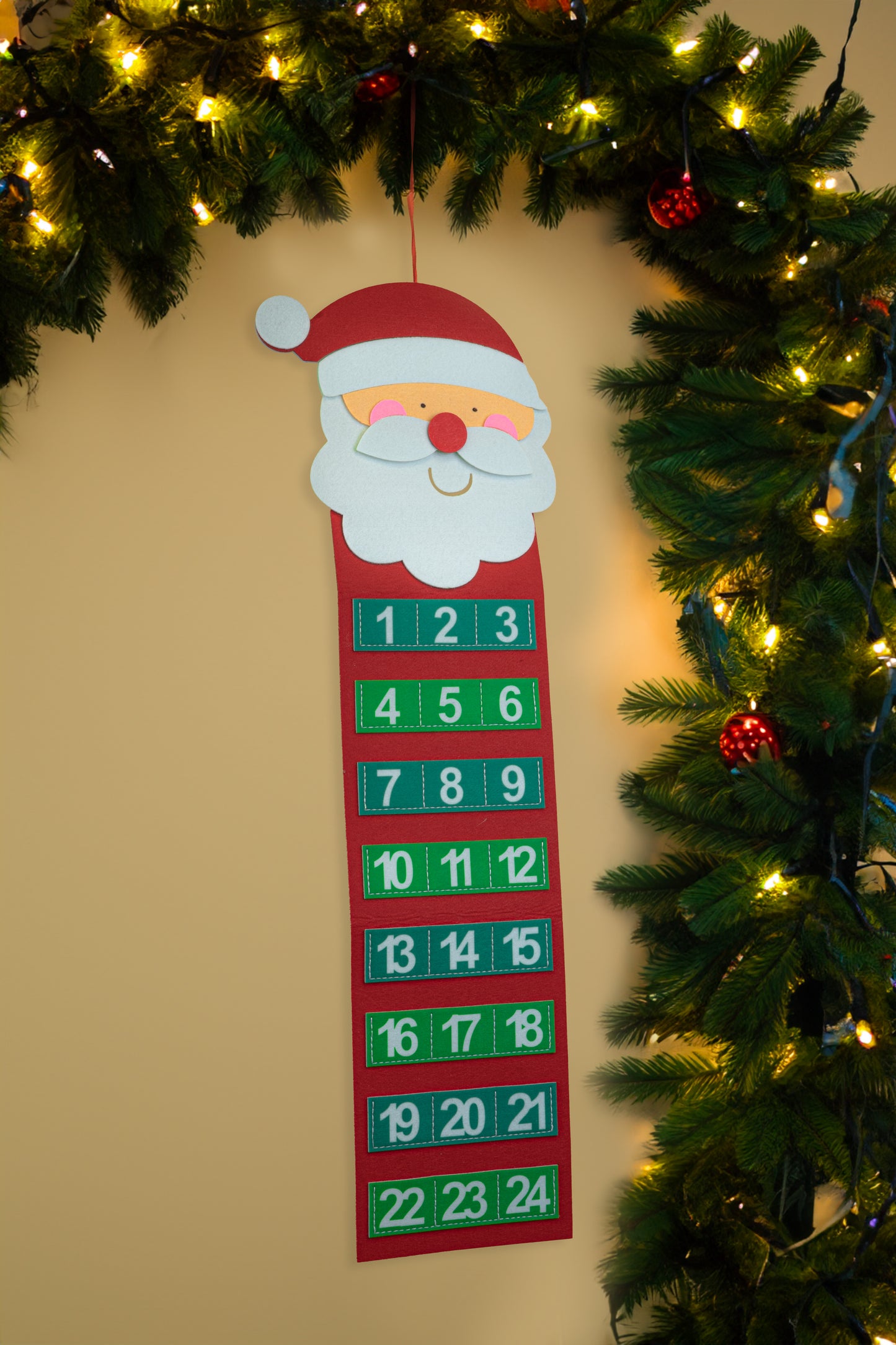 Christmas Advent Calendar with pockets (for hanging)