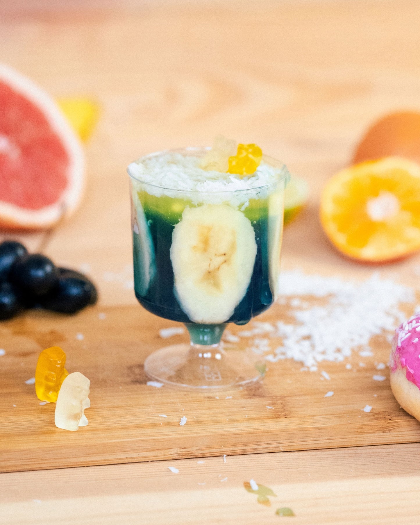 Round plastic dessert glasses 150ml reusable 10 pcs.
