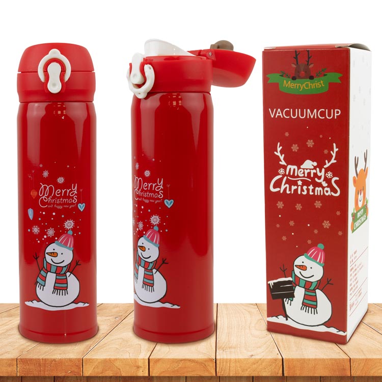 Świąteczny Termos "Merry Christmas" czerwony 380ml