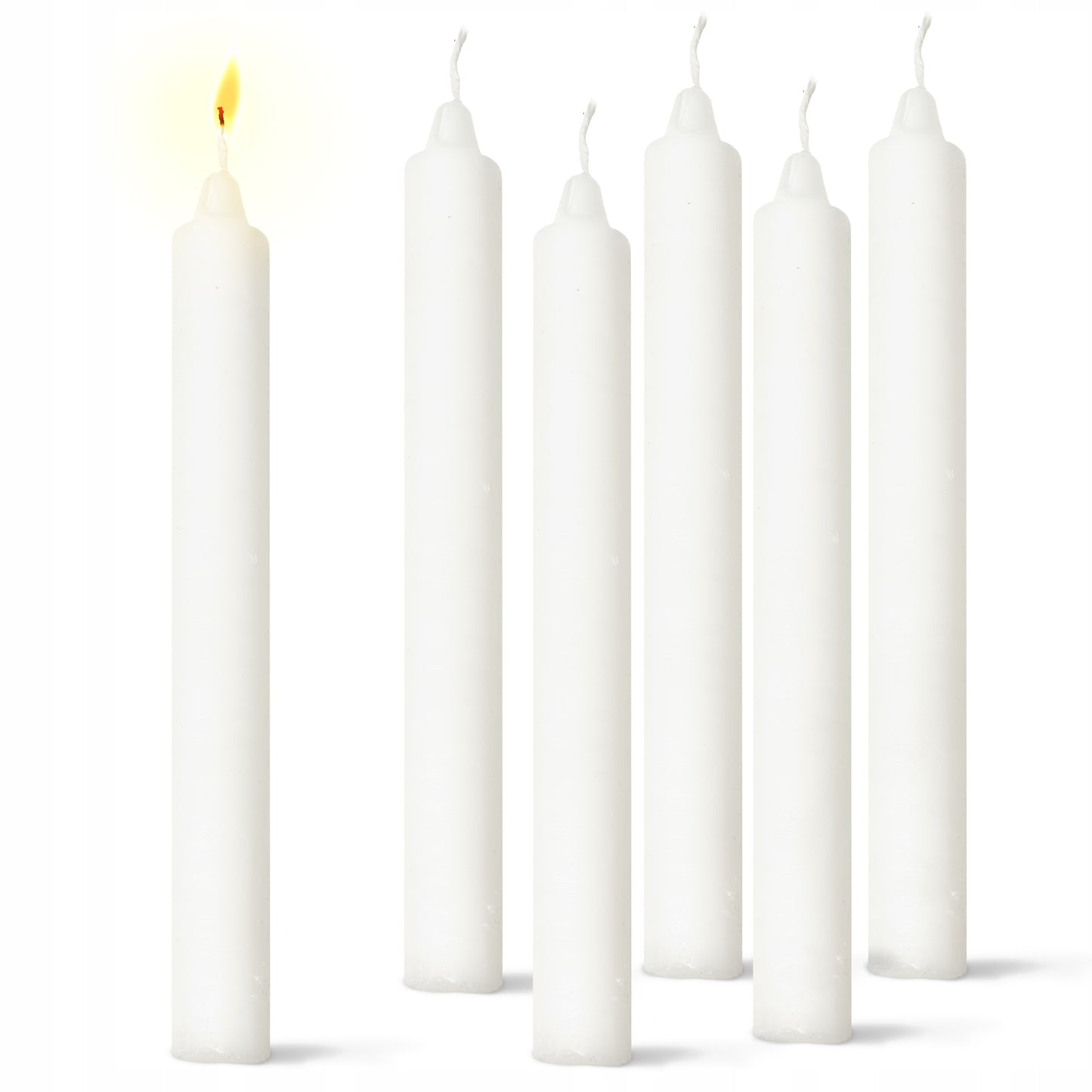 Candle Table Candle SIMPLE Traditional Paraffin WHITE 6 pcs. 19CM