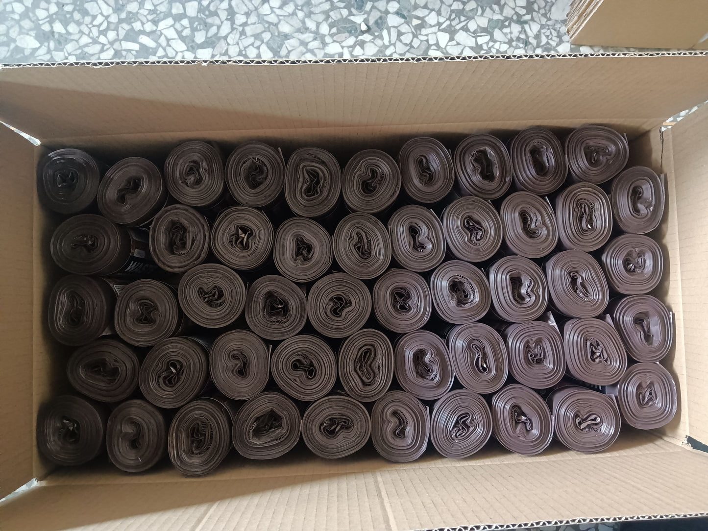 Worki na śmieci 120L brązowe ALLBAG