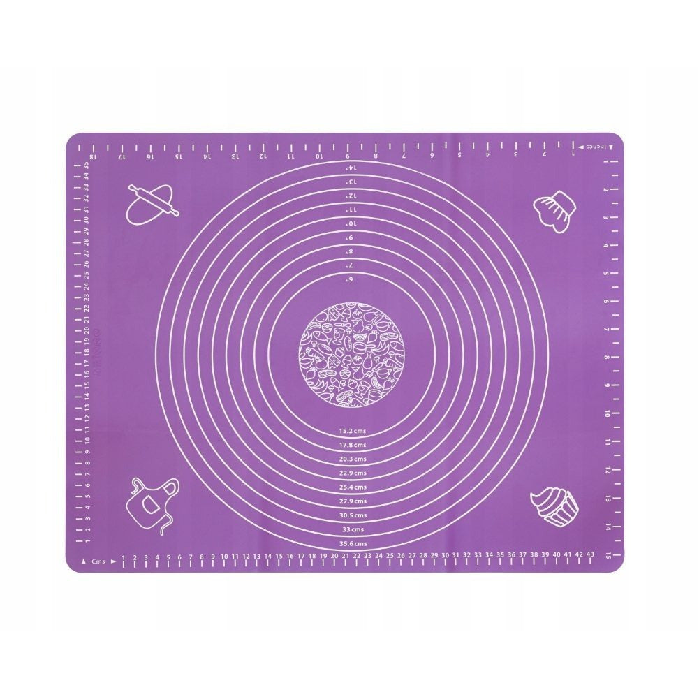 Large silicone mat 50×40 cm for baking and kneading dough - random color