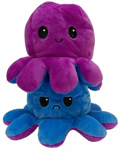 Octopus plush toy, double-sided, 10cm