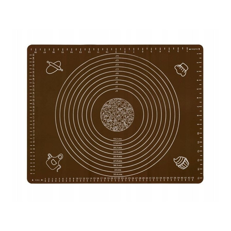 Large silicone mat 50×40 cm for baking and kneading dough - random color