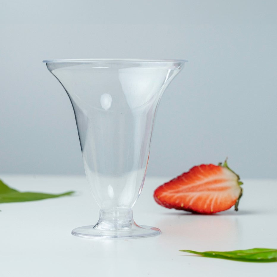 Pucharki deserowe na nóżce 90ml na przekąski wielorazowe 12szt szt.