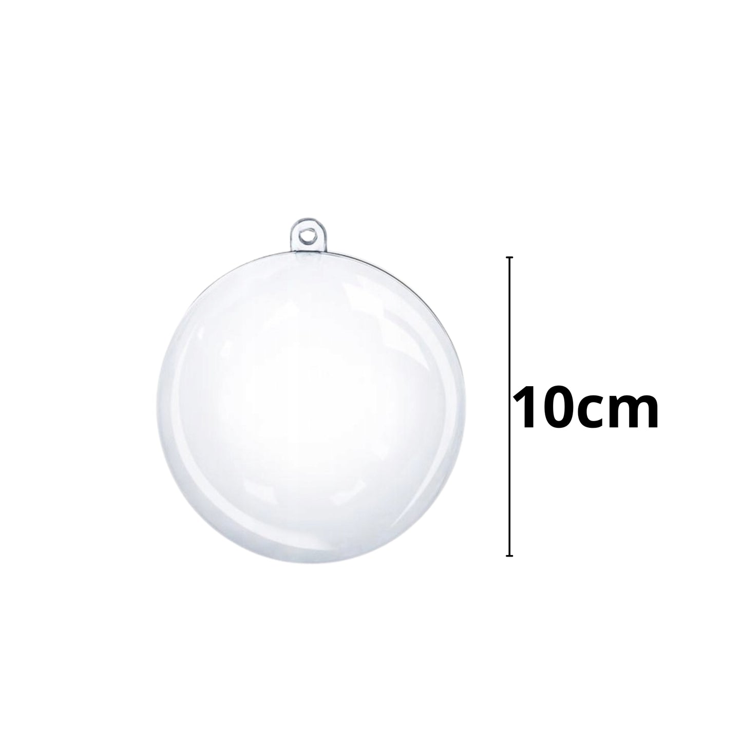 Akrylowe Bombki przezroczyste KULA 10cm do otwierania 5szt