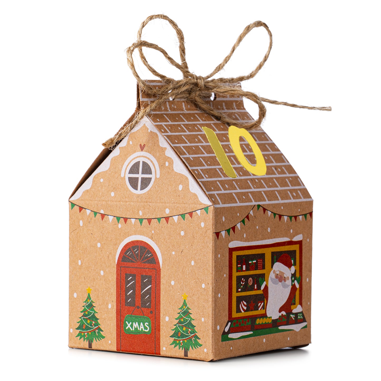 Ecological cardboard "houses" Advent calendar