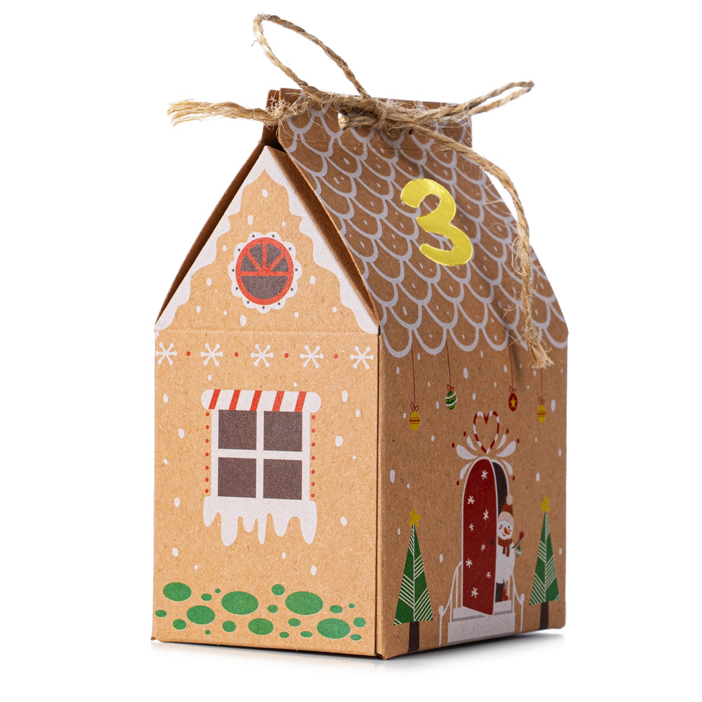 Ecological cardboard "houses" Advent calendar
