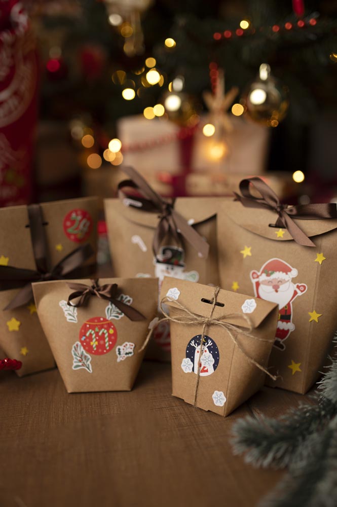 Advent calendar Christmas gift bags 24 pcs