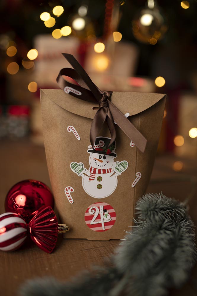 Advent calendar Christmas gift bags 24 pcs