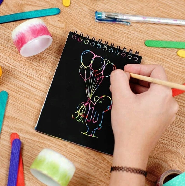 Scratch-off coloring book