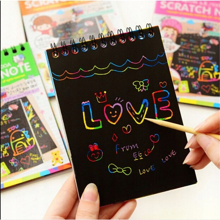 Scratch-off coloring book