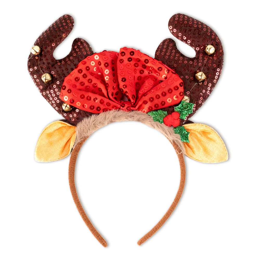 Christmas headband, Christmas decoration - REINDEER ANTLERS HEADBAND, SANTA'S HELPER