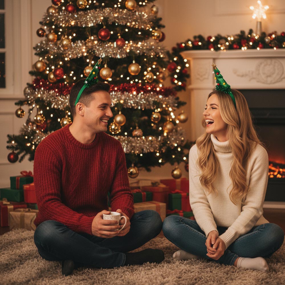 Christmas headband, Christmas decoration - CHRISTMAS TREE HEADBAND