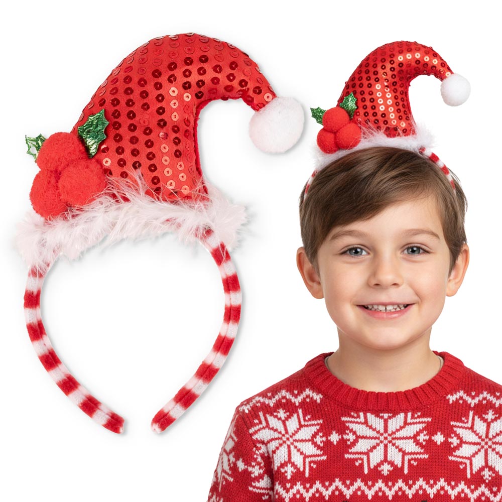Christmas headband, Christmas decoration - SANTA CLAUS HEADBAND
