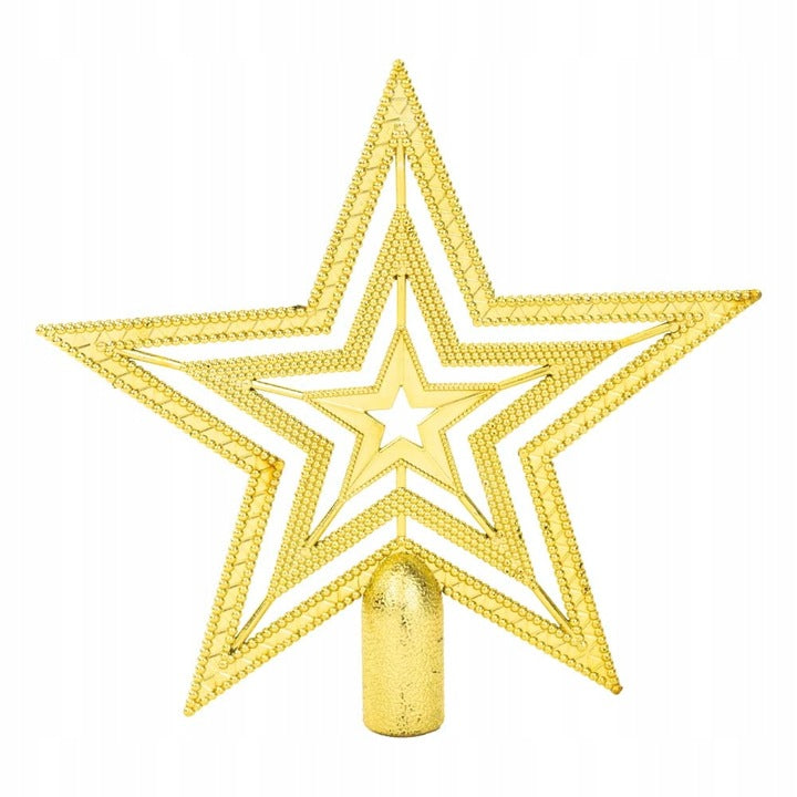 Christmas tree topper, star shape, 15cm