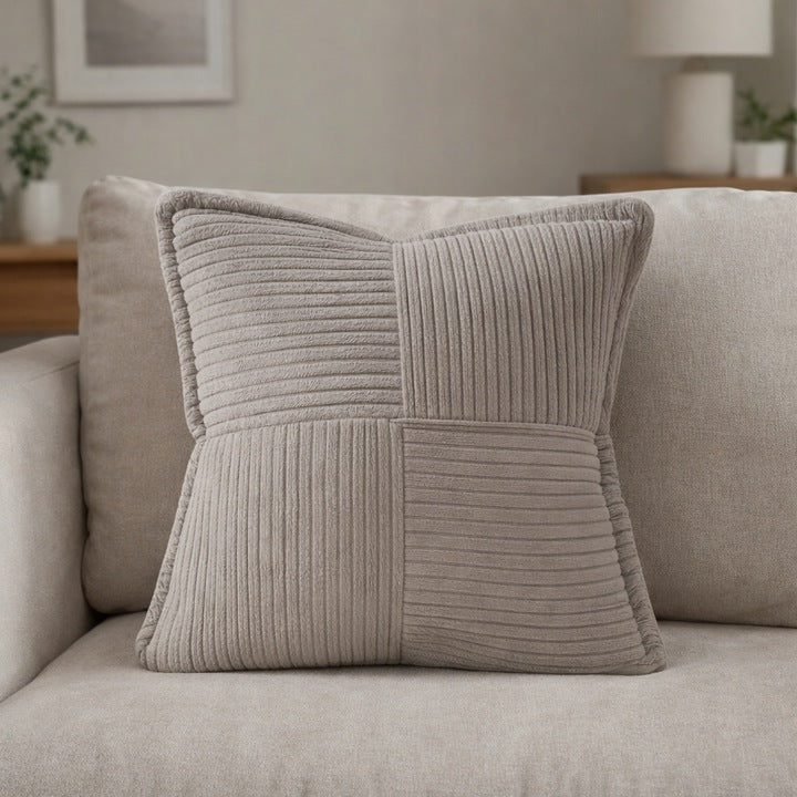 Poszewka dekoracyjna na poduszkę jasiek 45x45 cm – SZARA, OZDOBNA, UNIWERSALNA DO SALONU