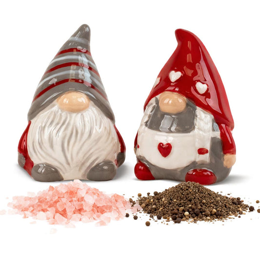 Świąteczny zestaw na przyprawy - pieprzniczka i solniczka,