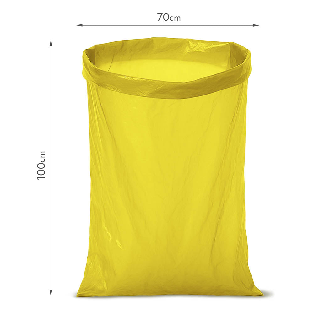 Worki na śmieci 120L żółte ALLBAG