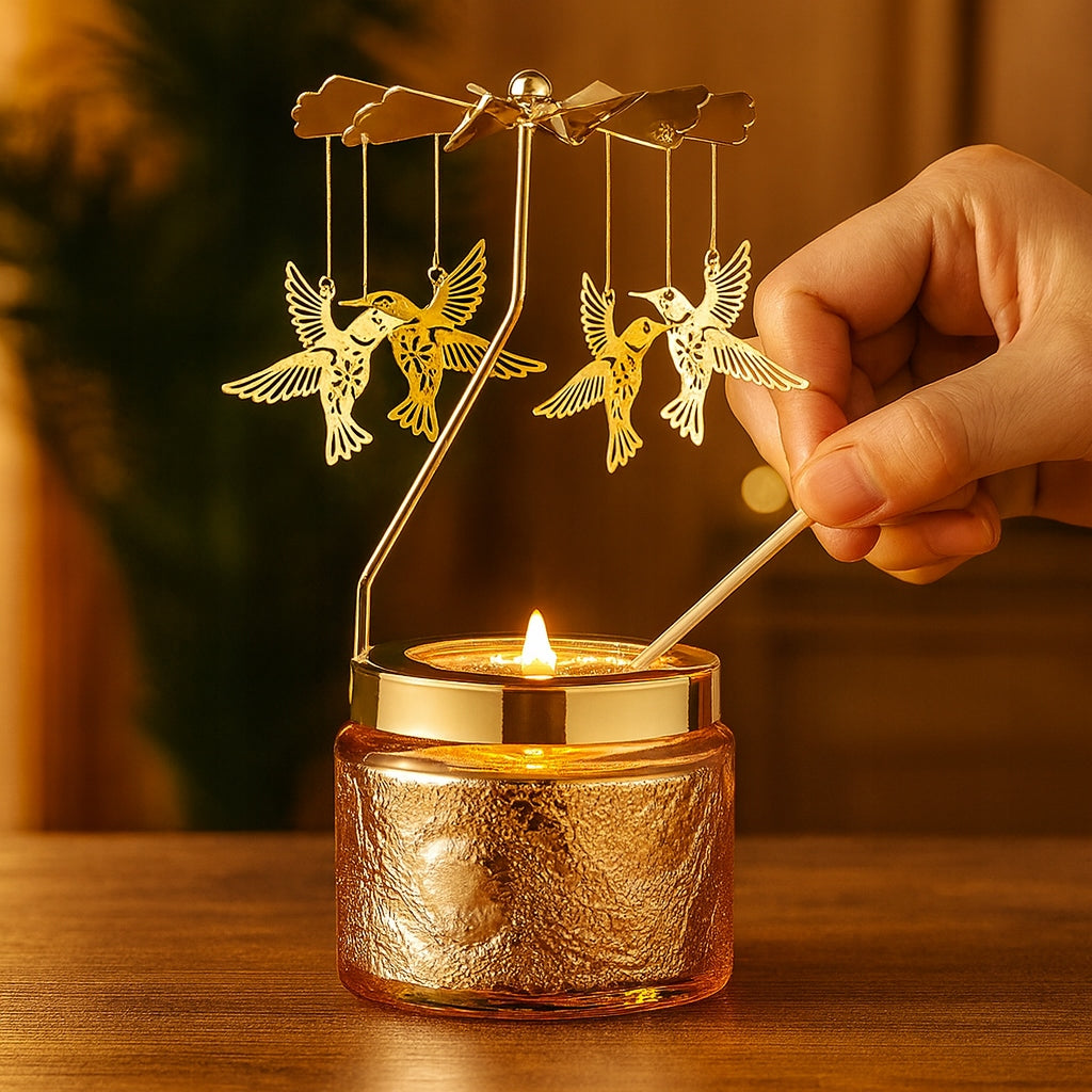 Świeca sojowa zapachowa z kolibrem – OZDOBNA ŚWIECZKA DEKORACYJNA NA PREZENT, UPOMINEK URODZINOWY