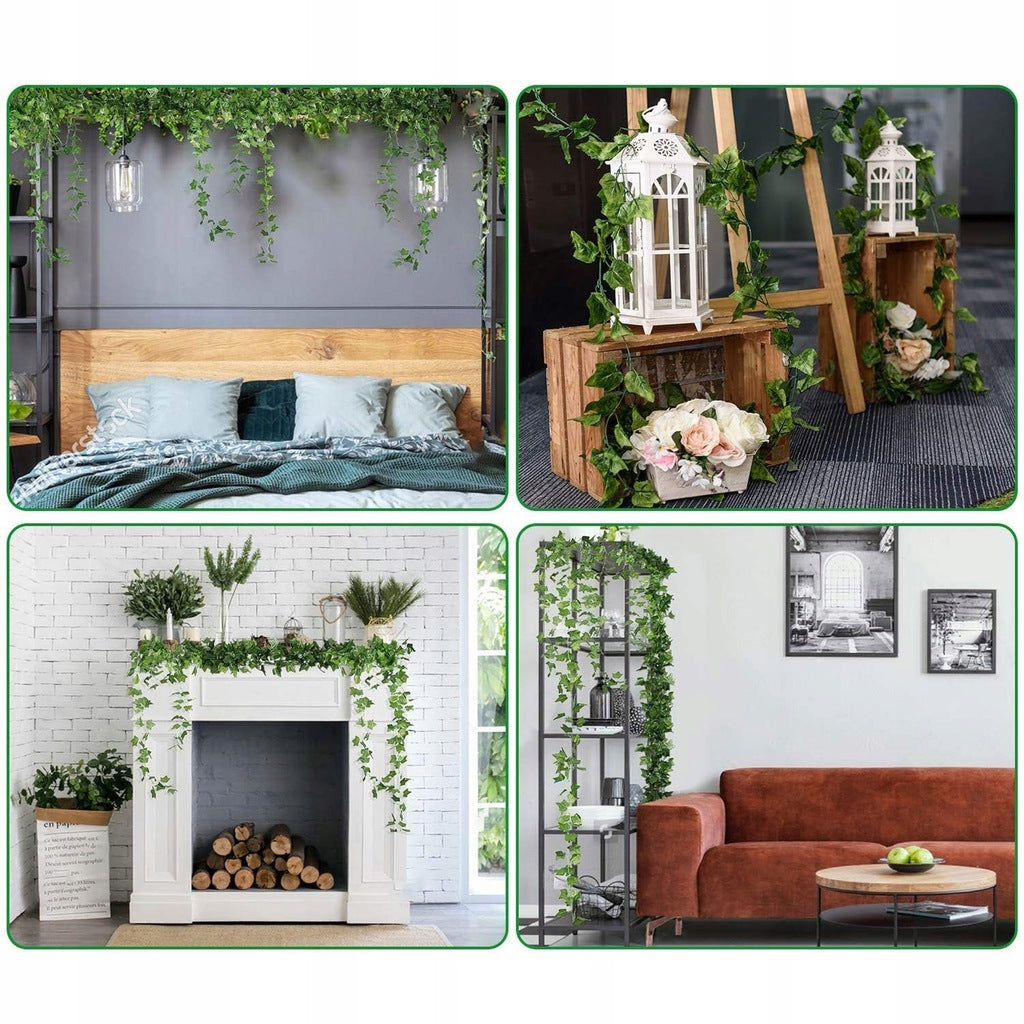 Sztuczny bluszcz na ścianę 12,5m 5szt.