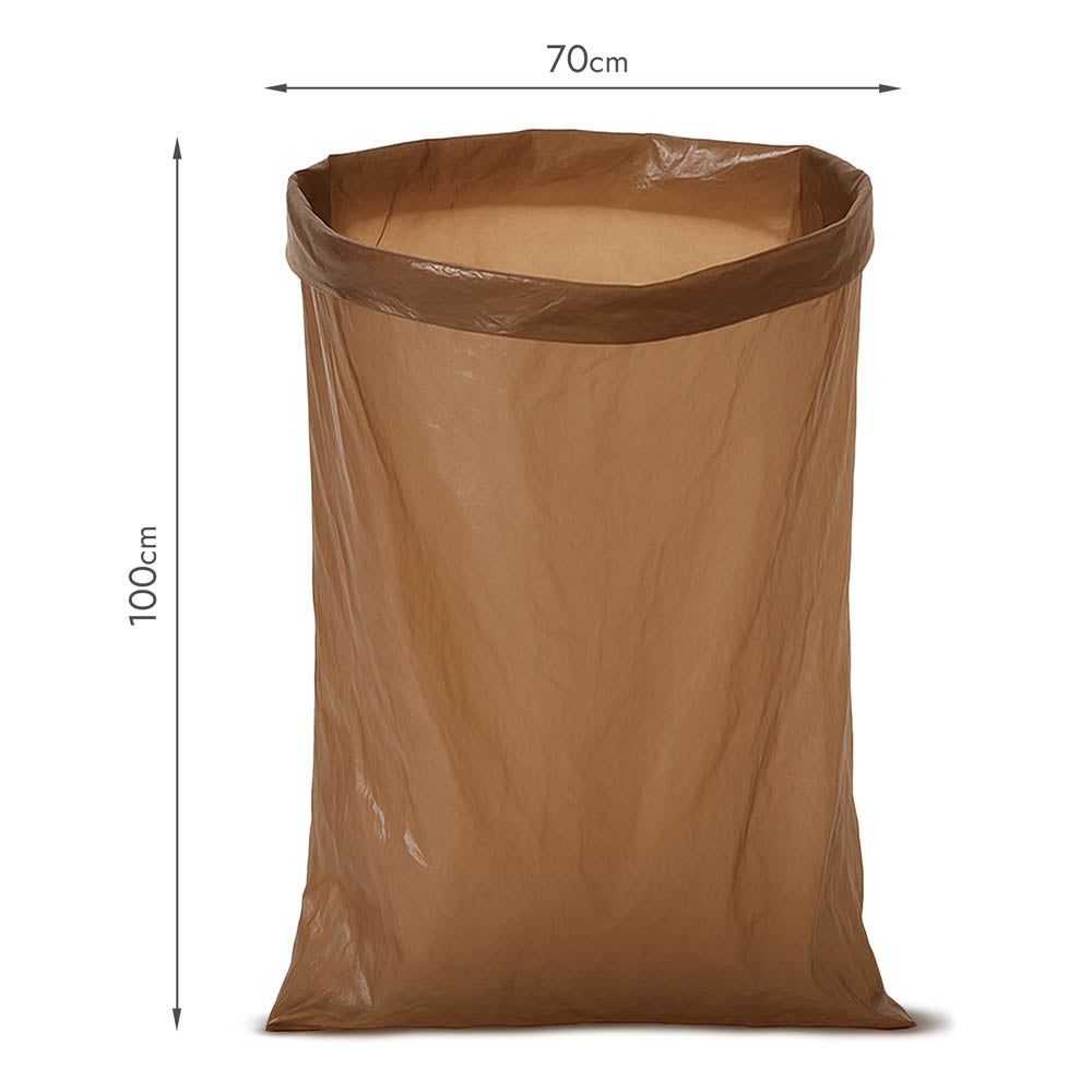 Worki na śmieci 120L brązowe ALLBAG
