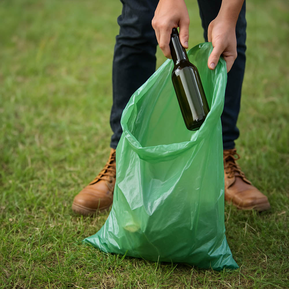 Worki na śmieci 35L zielone ALLBAG