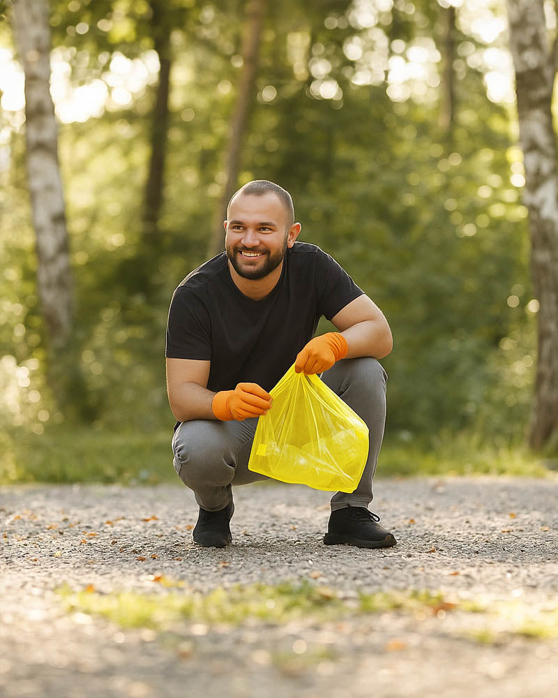 Worki na śmieci 35L żółte ALLBAG