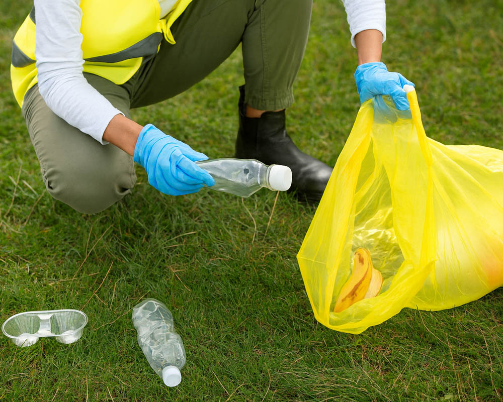 Worki na śmieci 60L żółte ALLBAG