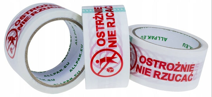 Adhesive PACKING tape "CAUTION DO NOT THROW"