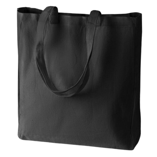Torba bawełniana BARDZO POJEMNA 38cmx8cmx8cmx42cm CZARNA 220g ECO