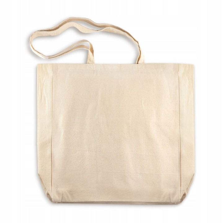 Torba bawełniana na zakupy BARDZO POJEMNA 38cmx8cmx8cmx42 cm ECRU 220g ECO