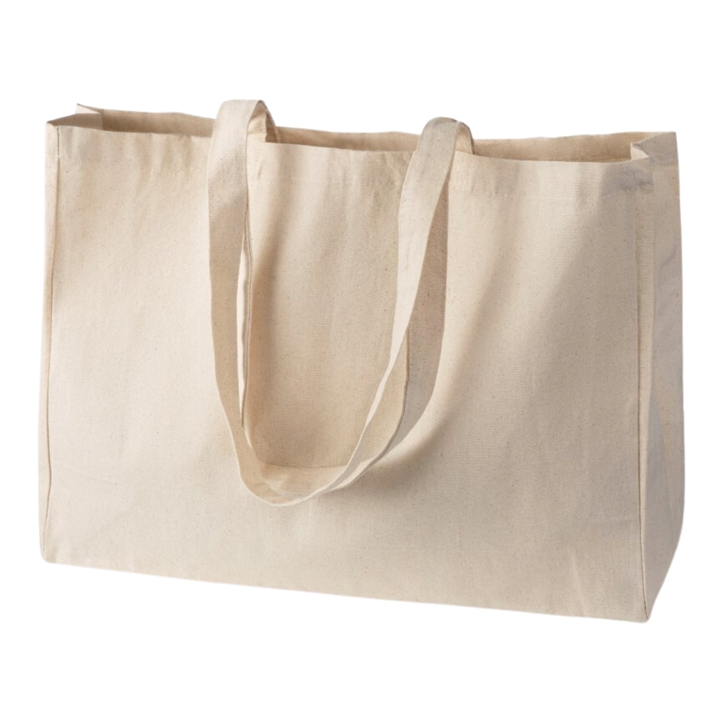 Torba bawełniana na zakupy BARDZO DUŻA I POJEMNA 45x12x35cm ECRU 280g ECO