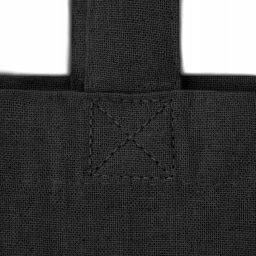 Torba bawełniana 38x42cm CZARNA 220g z długim uchwytem ECO