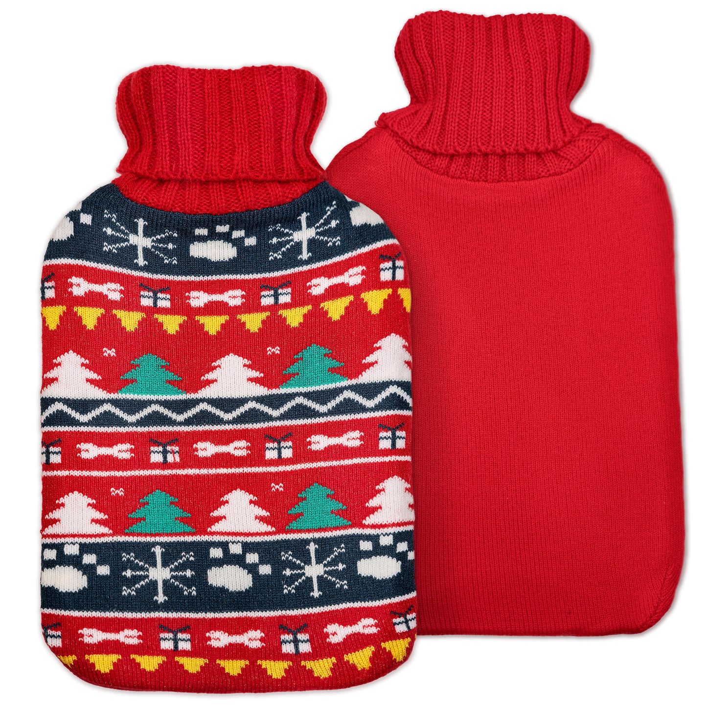 Christmas sweater hot water bottle "Christmas trees" 1.8L