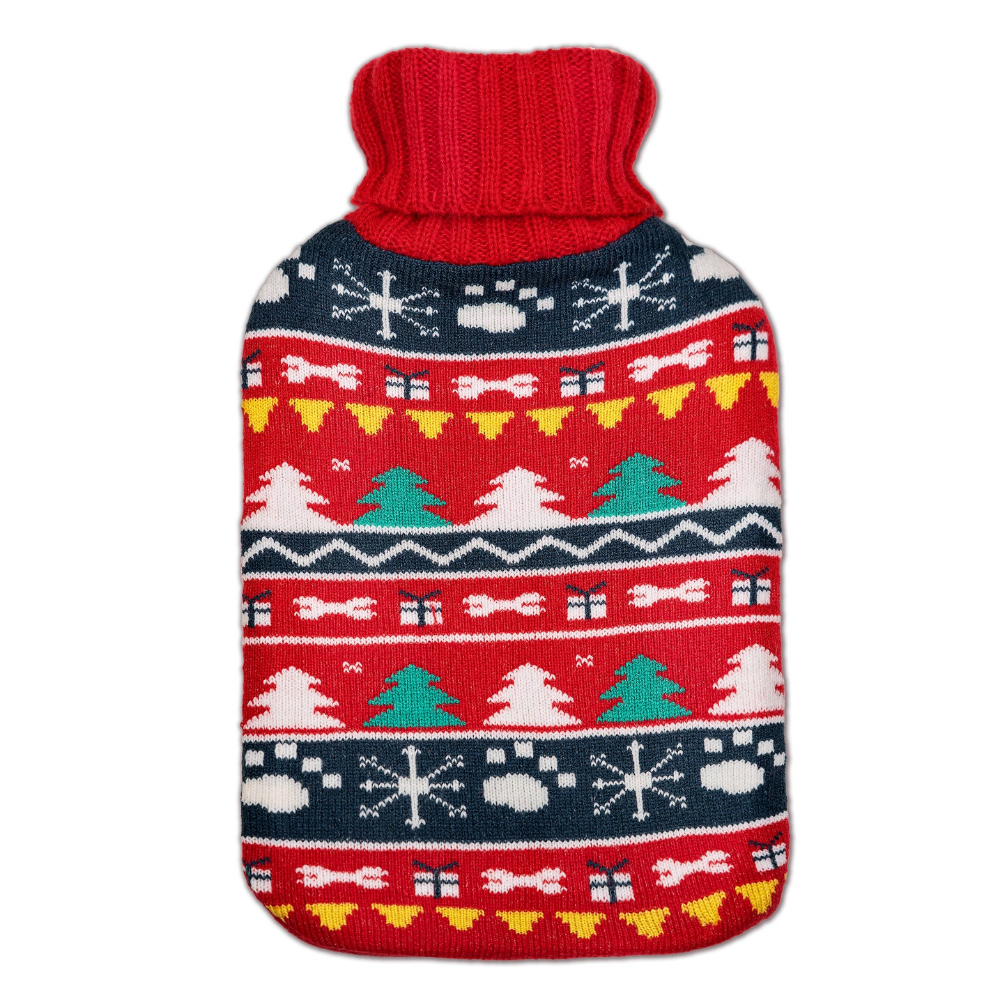 Christmas sweater hot water bottle "Christmas trees" 1.8L