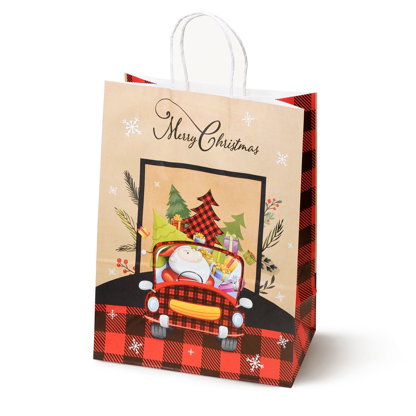 Christmas paper gift bags - 330x260x120mm - SET #11 - LARGE SIZE