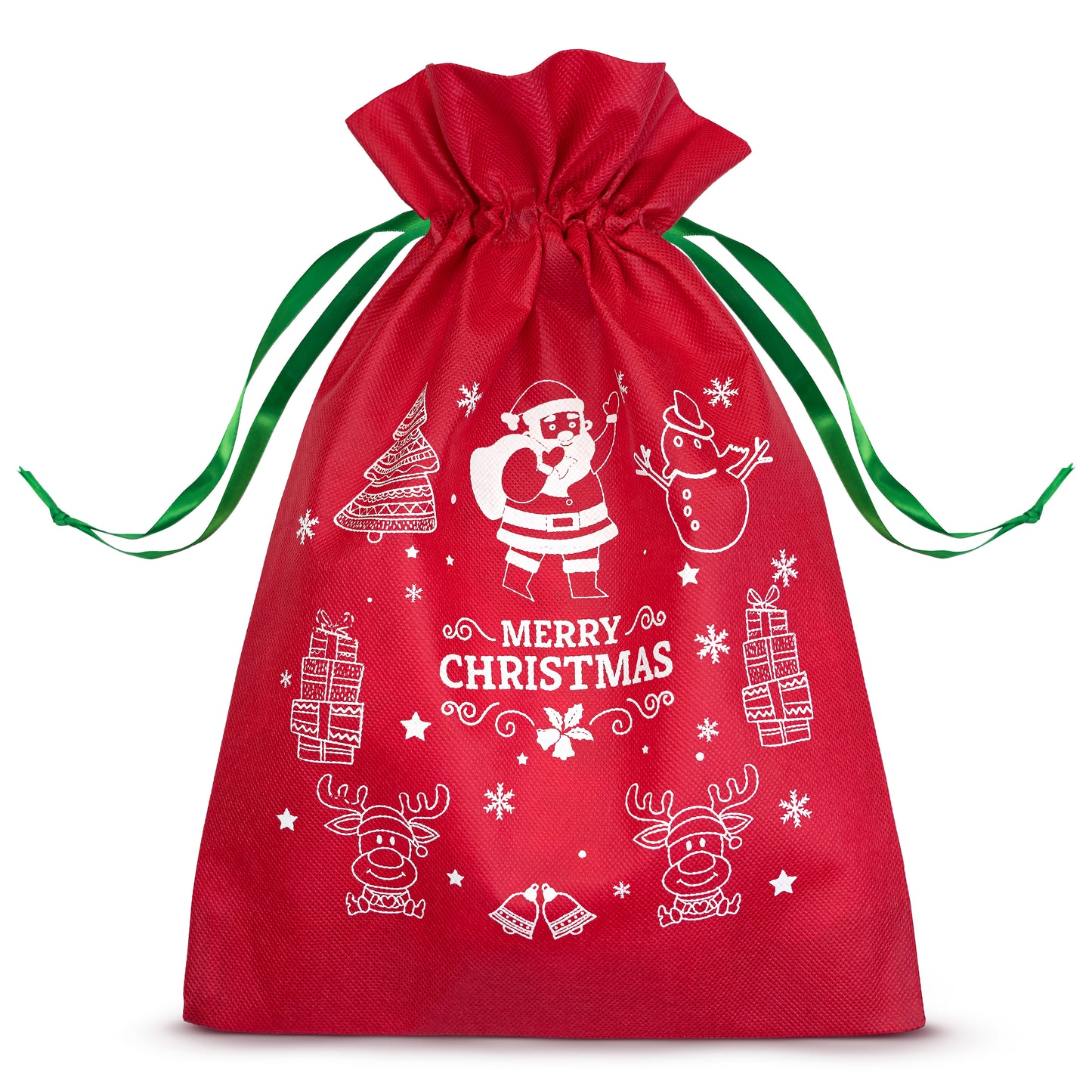 Świąteczny worek na prezent "Merry Christmas" czerwony