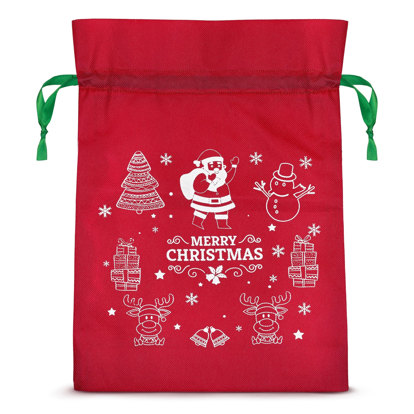 Świąteczny worek na prezent "Merry Christmas" czerwony