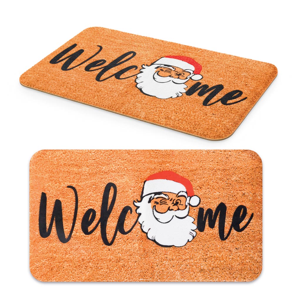 Christmas doormat, Santa Claus shoe runner