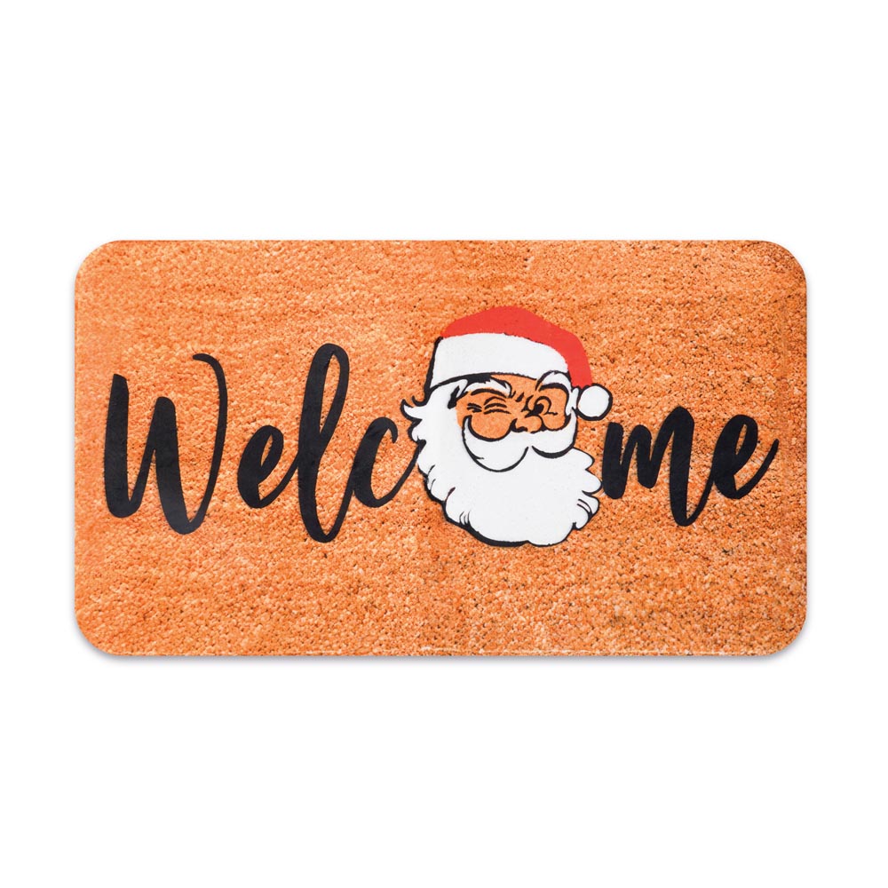 Christmas doormat, Santa Claus shoe runner