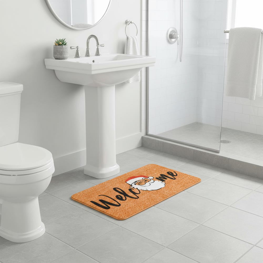 Christmas doormat, Santa Claus shoe runner