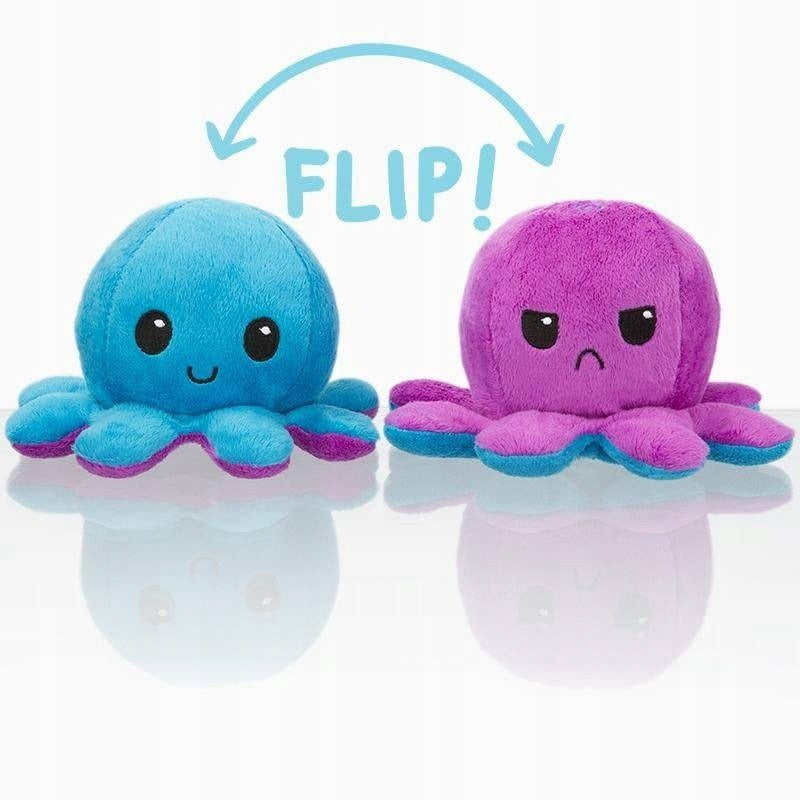 Octopus plush toy, double-sided, 10cm