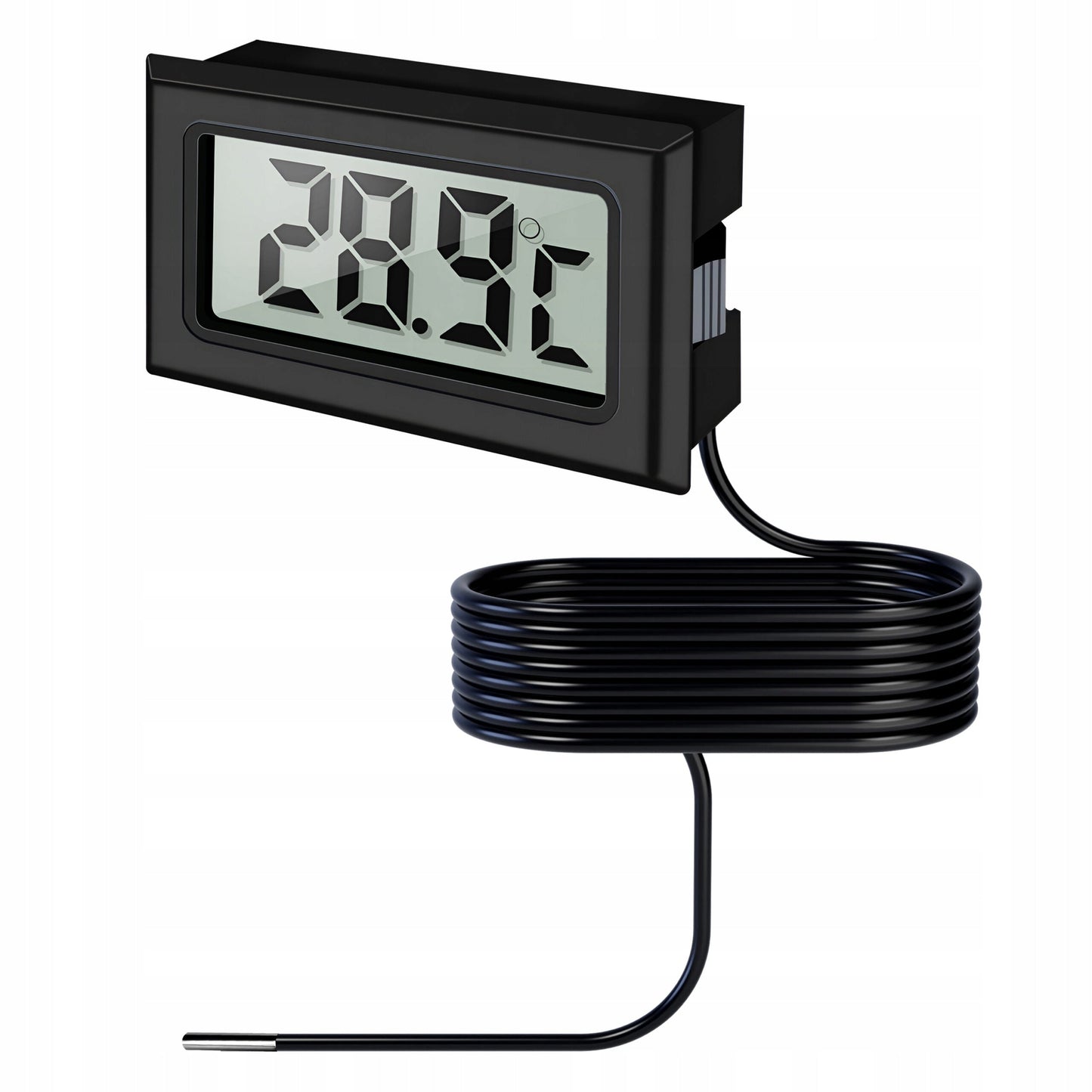 LCD digital thermometer with probe - range -50°C to +110°C - universal measurement board