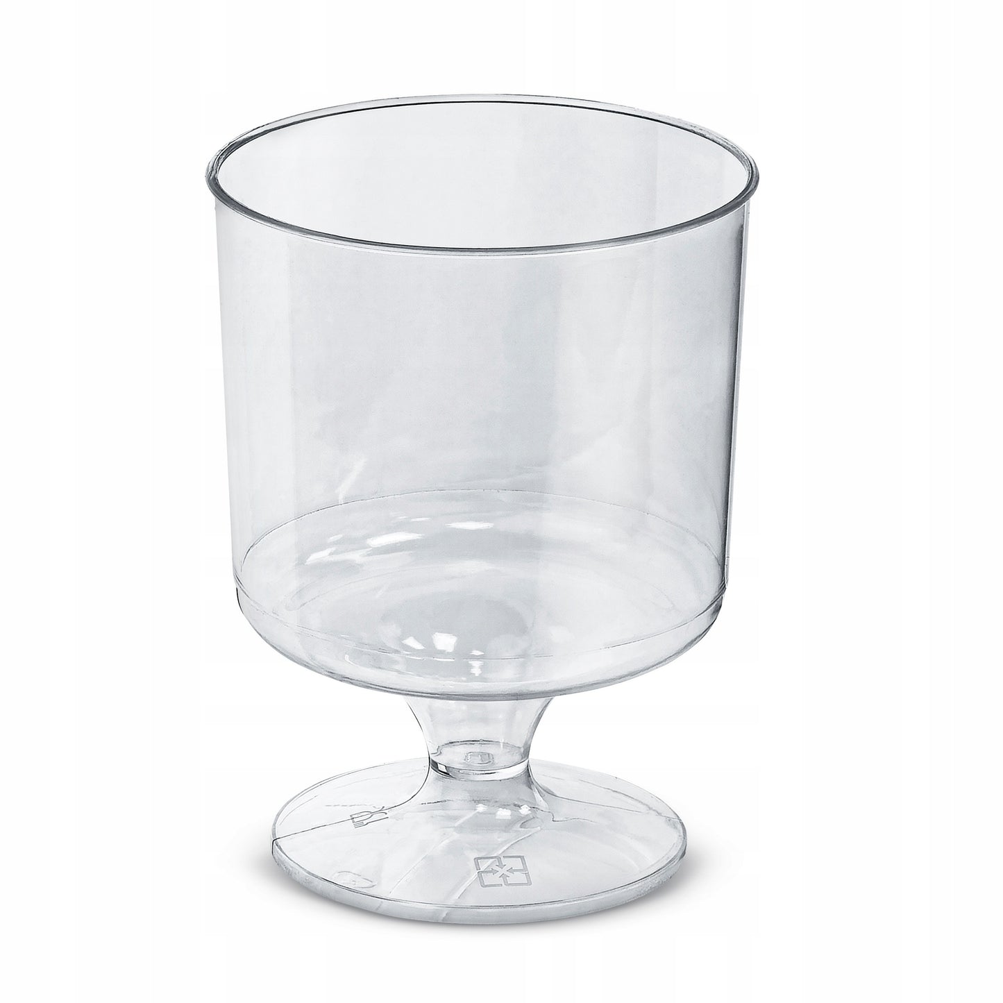 Round plastic dessert glasses 150ml reusable 10 pcs.