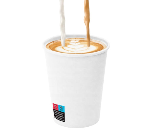Białe kubki papierowe 250ml 8oz do kawy, herbaty, ciepłych i zimnych napojów